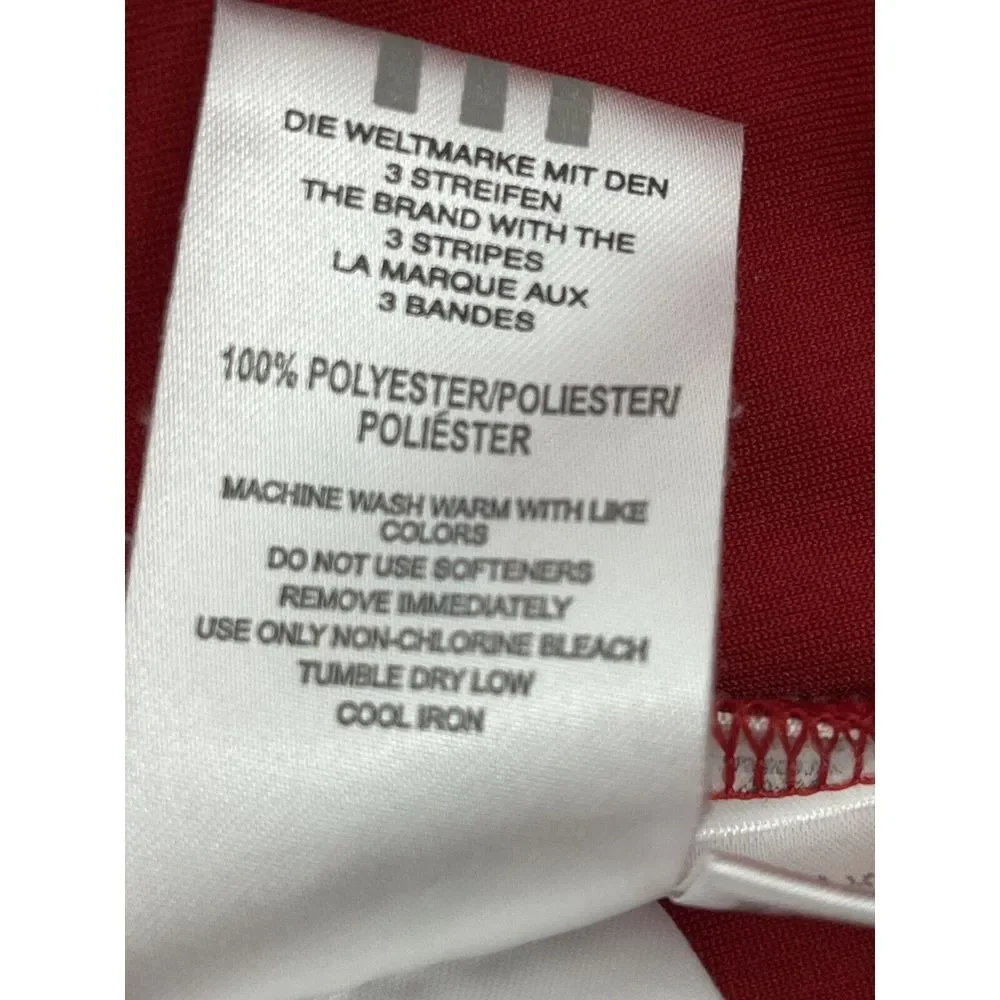 adidas clima 365 Men's Large Red Long Sleeve Pull Over Shirt Button L‎